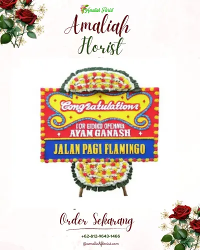 Bunga Papan Congratulation di Gunung Tanjung